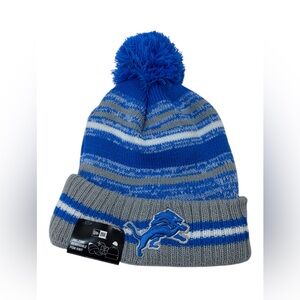 Detroit Lions NFL Football New Era On Field Sport Knit Cuffed Winter Beanie Hat